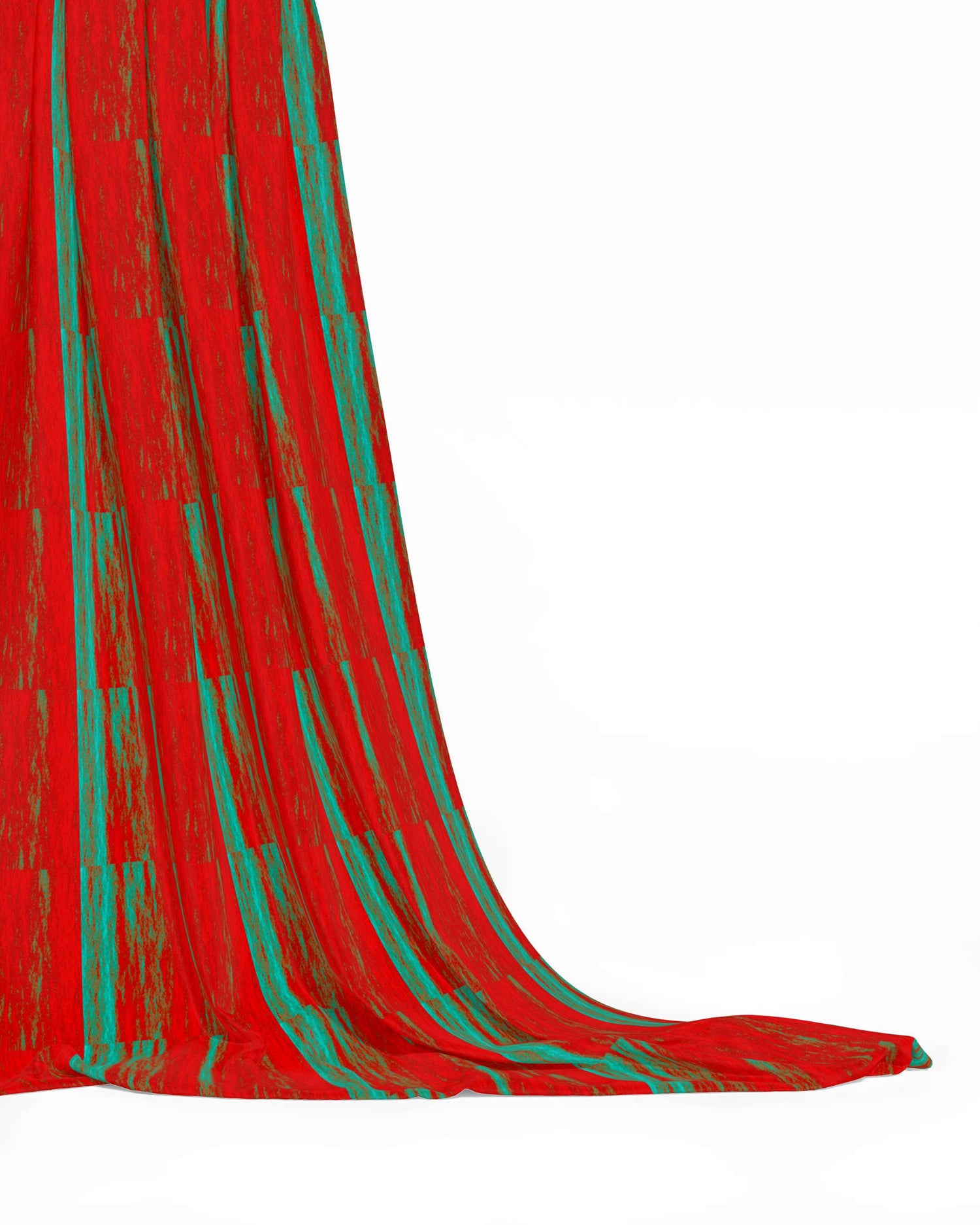 A red and green fabric.