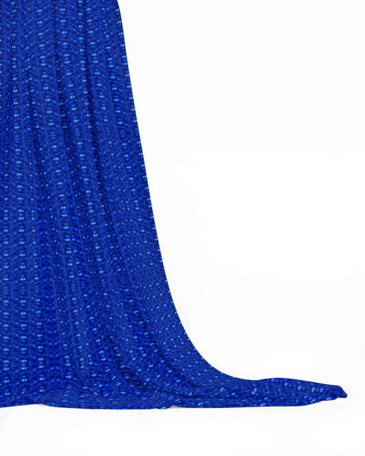 An electric blue fabric.