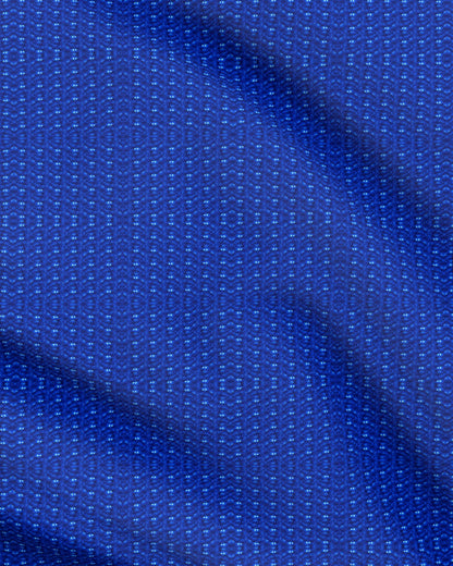 Electric Blue Ocean Ripple Fabric