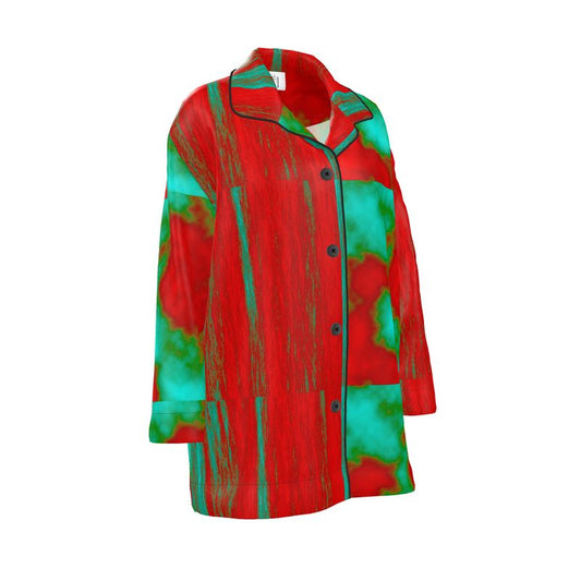 Luxury Silk Pyjamas with Christmas colours in two different patterns