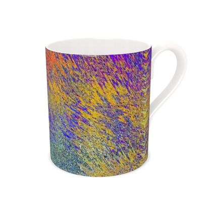 A very colourful regular sized mug