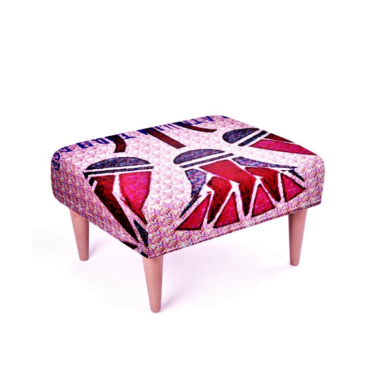 The other side of the footstool with Lotus flower. 