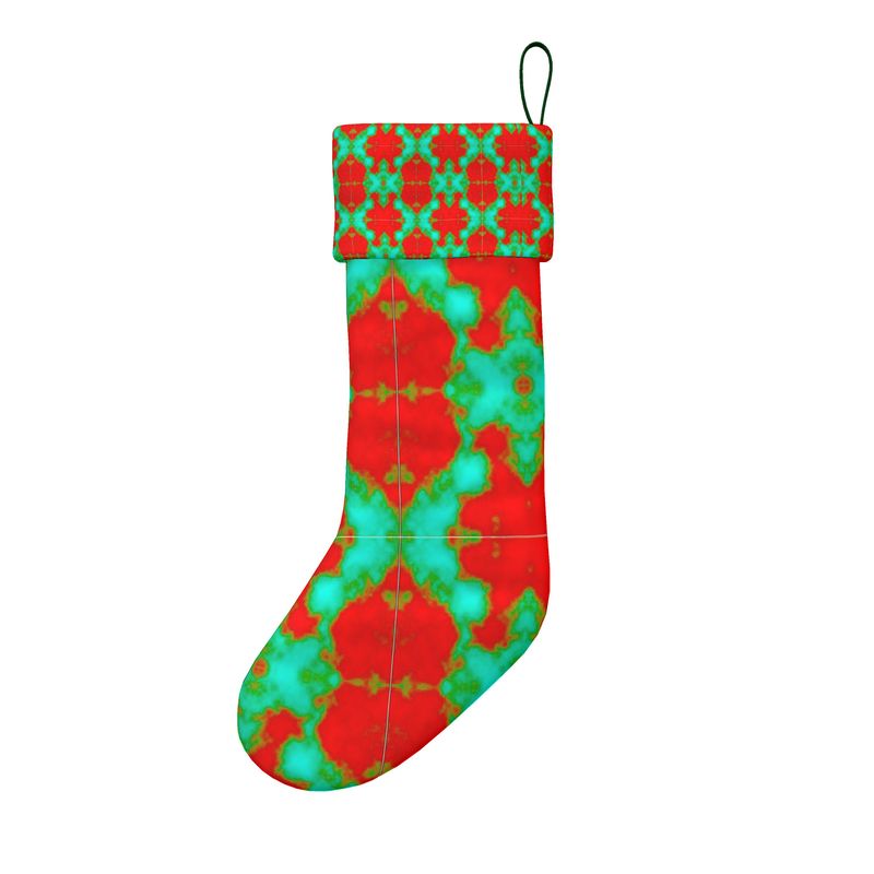 Another Christmas decoration - Christmas stocking with very Christmassy colours, red and green.