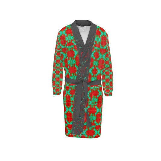 A Colourful unisex dressing gown.