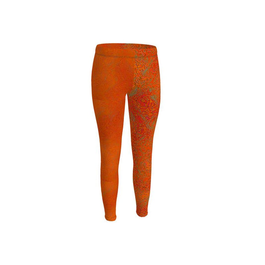 High-Waisted leggings in Orange colour.